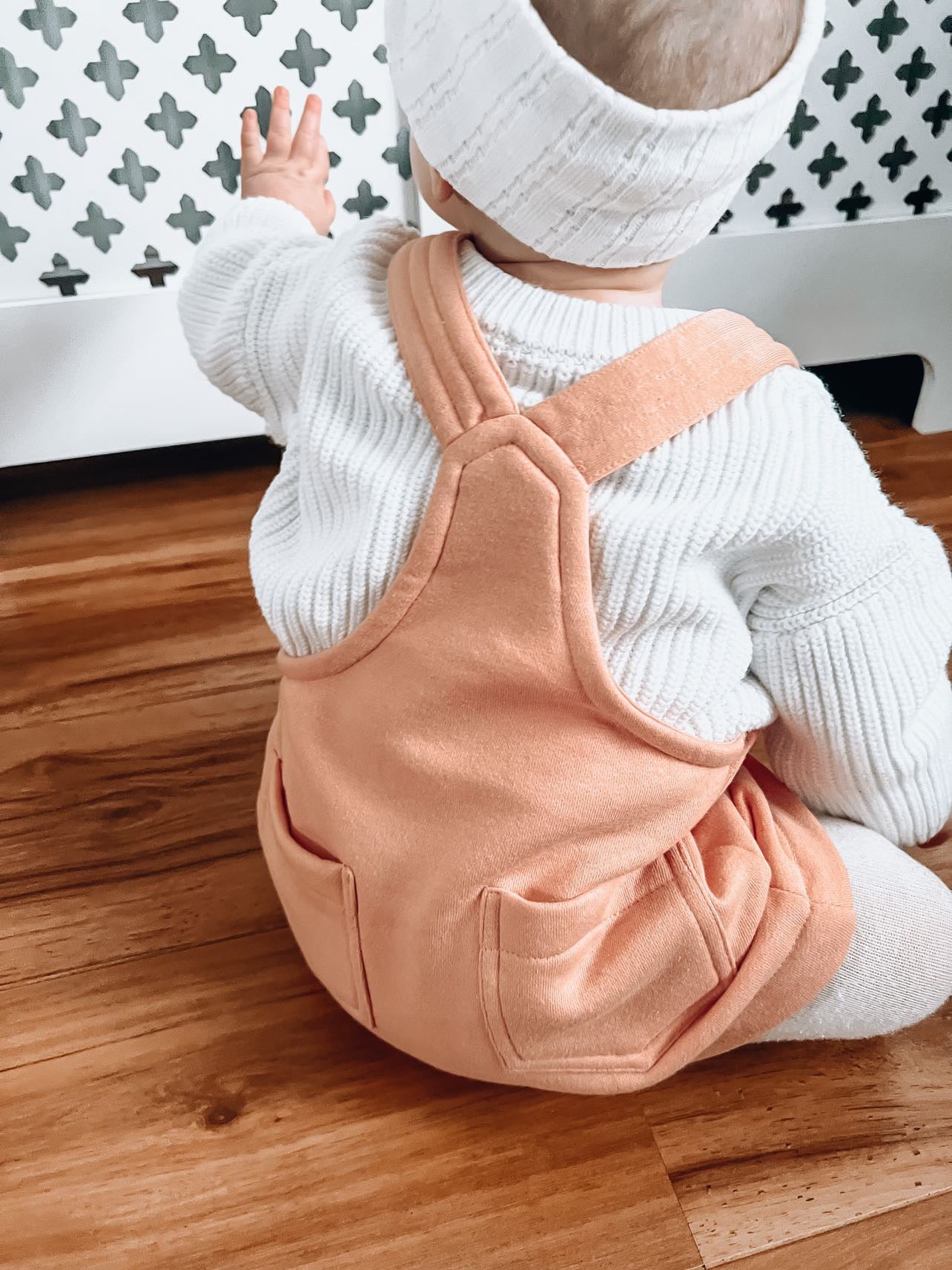 Personalised Pink Dungaree Dress