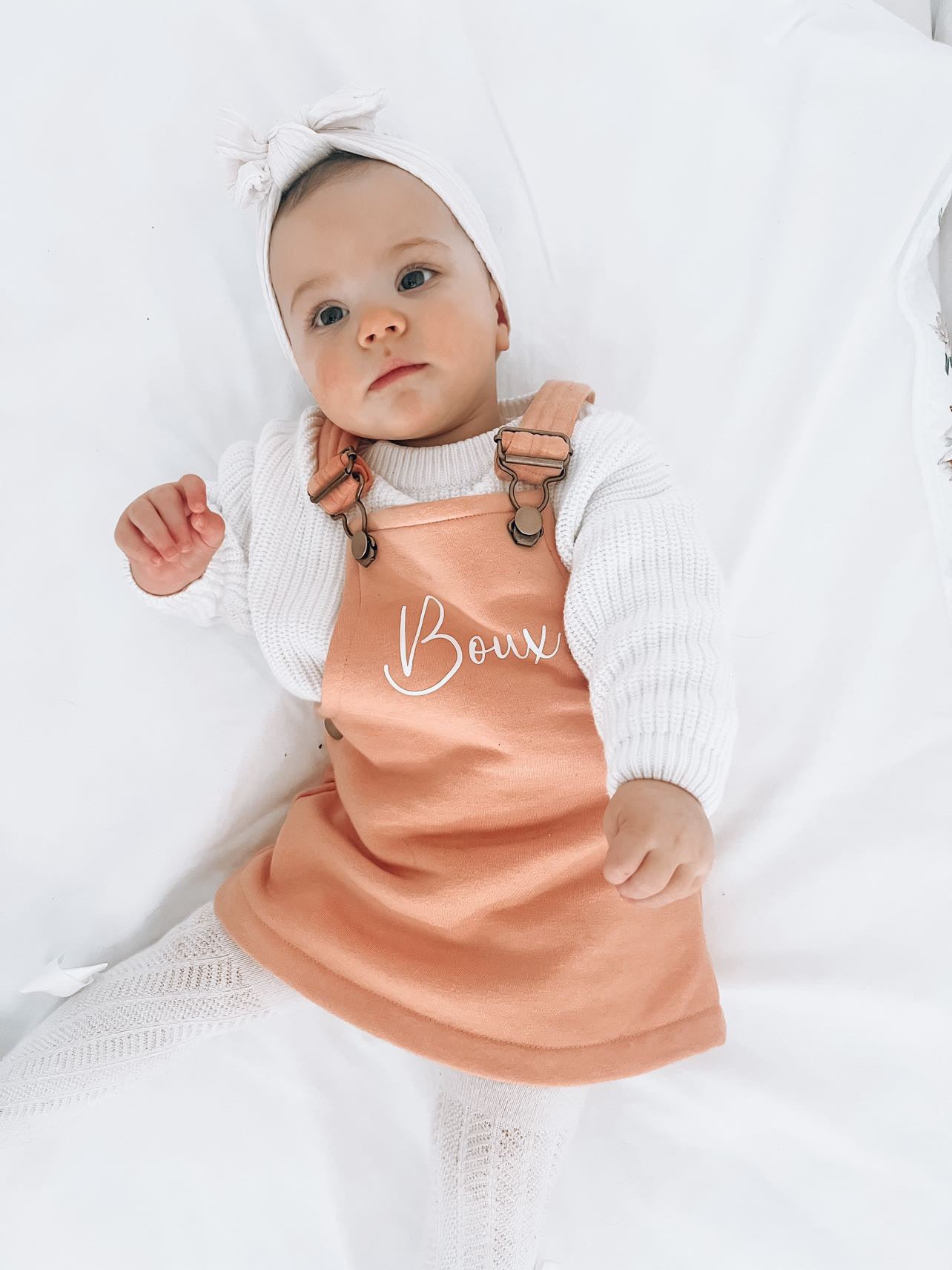 Personalised Pink Dungaree Dress