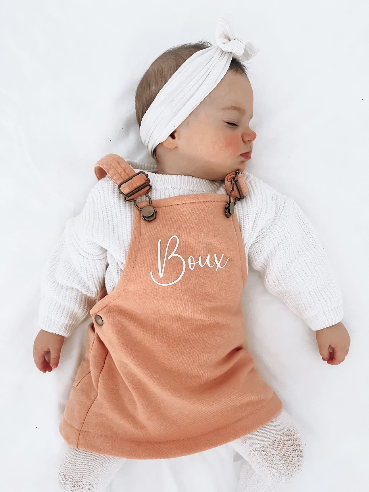 Personalised Pink Dungaree Dress