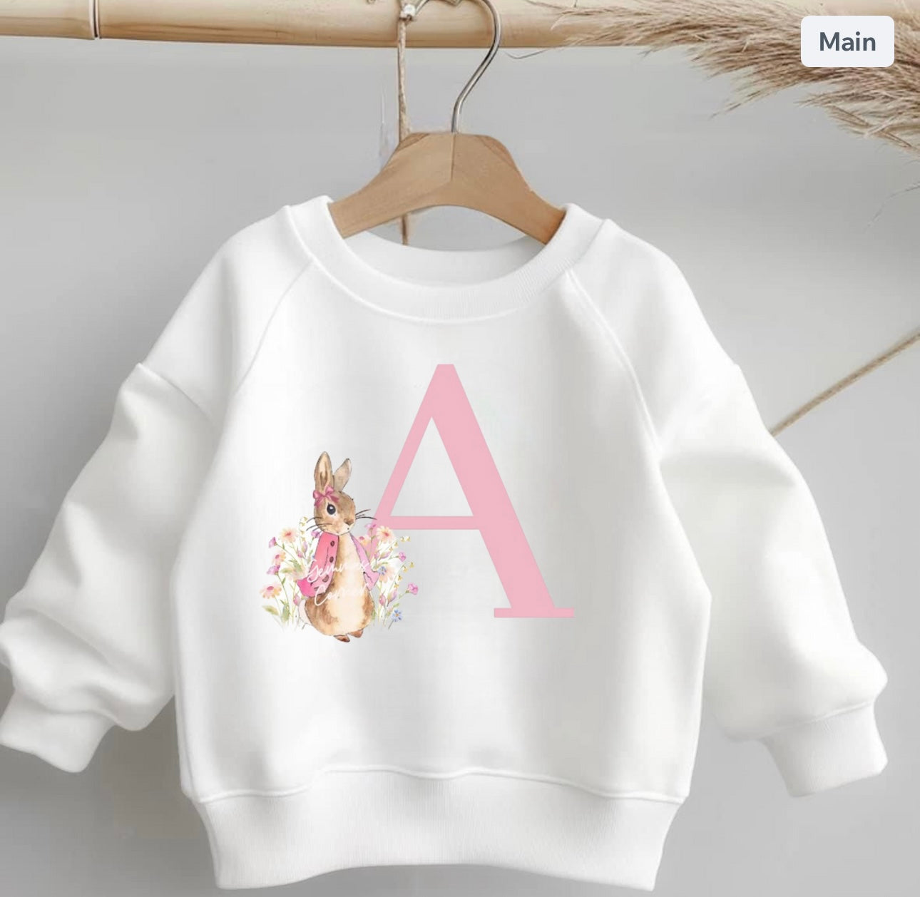 Peter Rabbit Pink Initial Sweater
