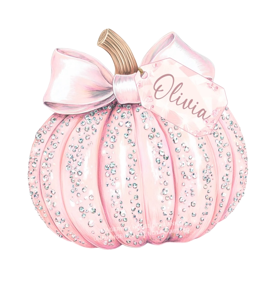 White & Pink Sparkly Pumpkin Hoodie