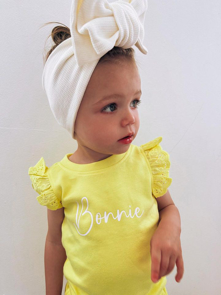 Personalised Frilly T-Shirt & Shorts