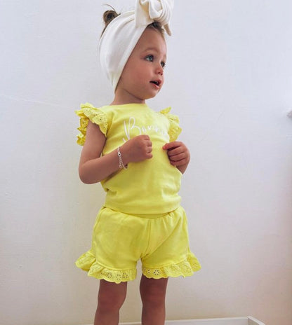 Personalised Frilly T-Shirt & Shorts