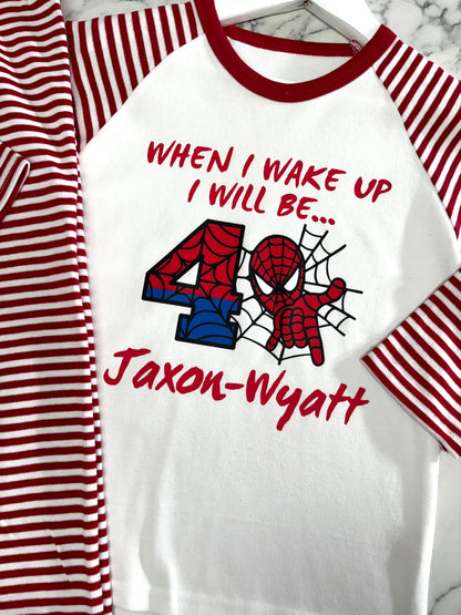 When I wake up Spiderman Pyjamas