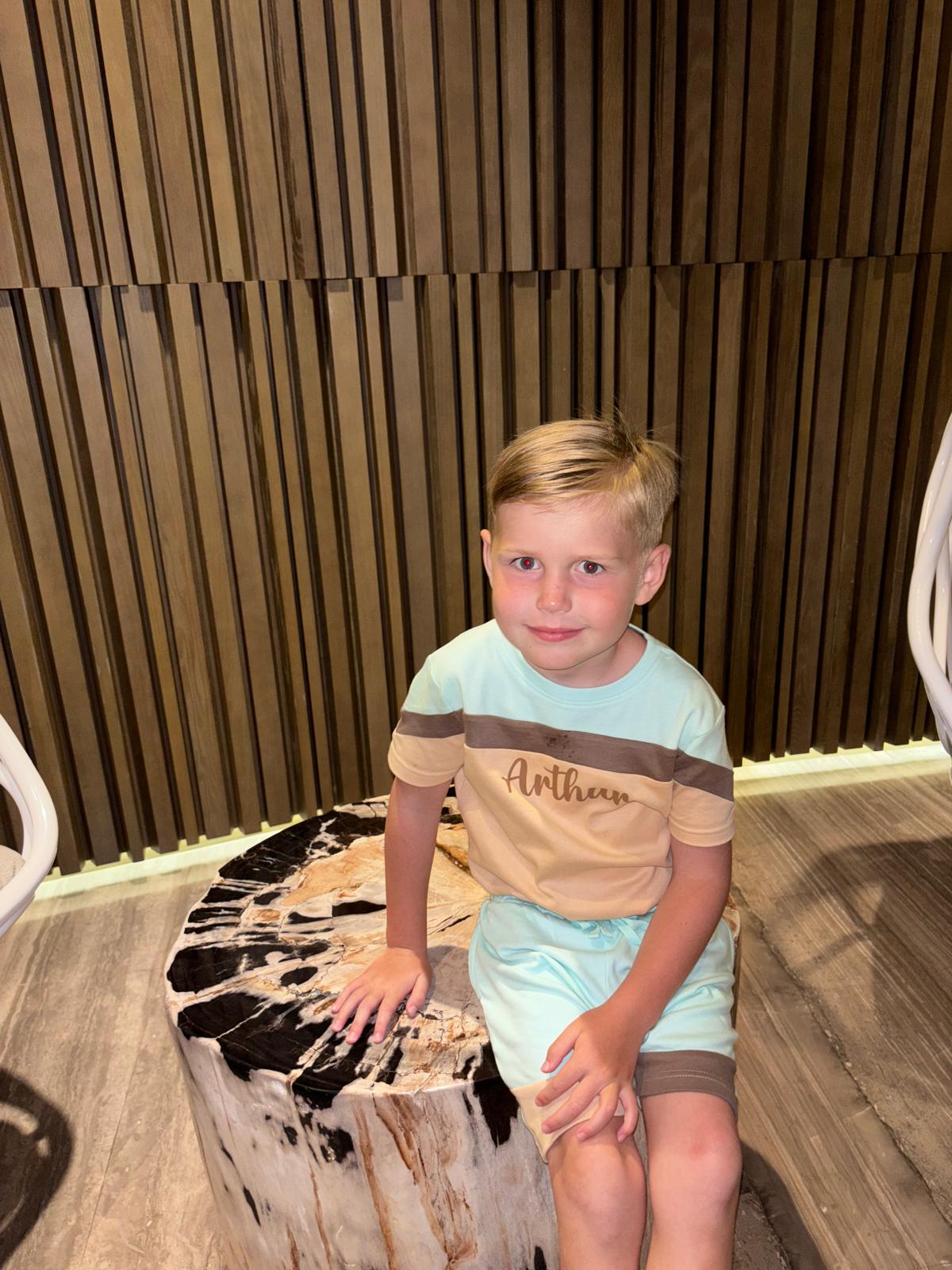 Personalised Colour Block T-Shirt & Shorts Set