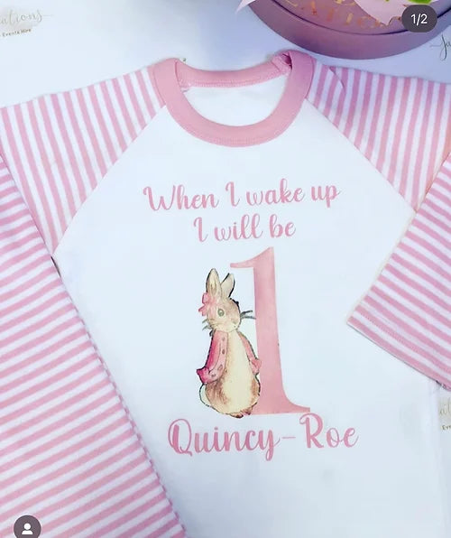 When I Wake Up Flopsy Rabbit Birthday Pj’s