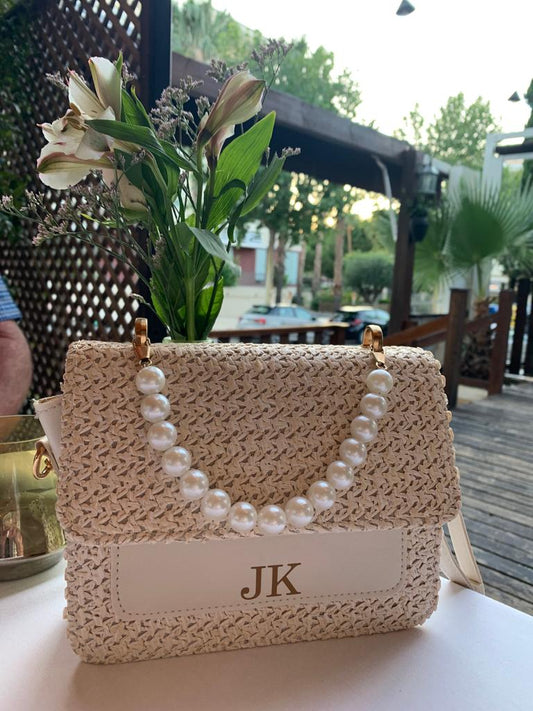 Personalised Faux Pearl Bag