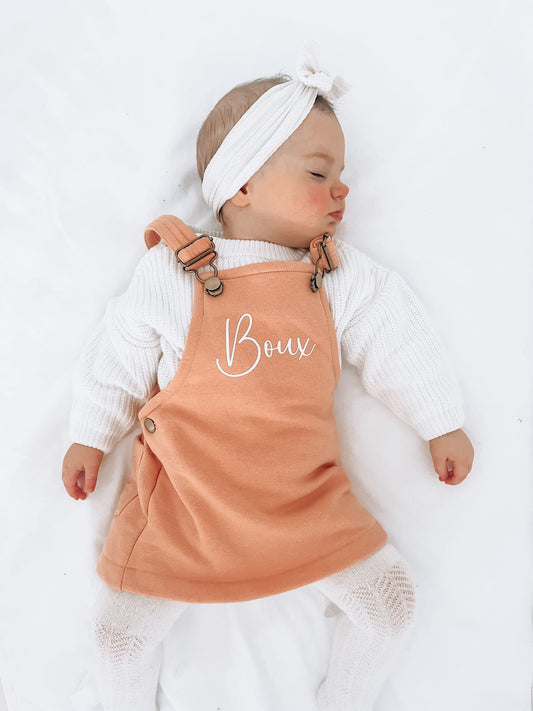 Personalised Pink Dungaree Dress