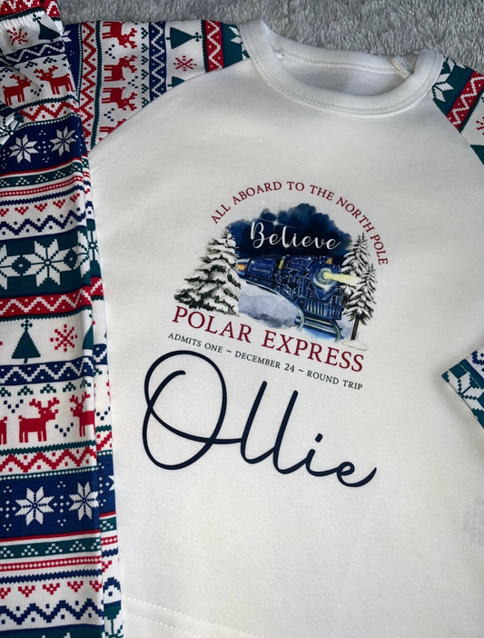 CLEARANCE Personalised The Polar Express Pyjamas