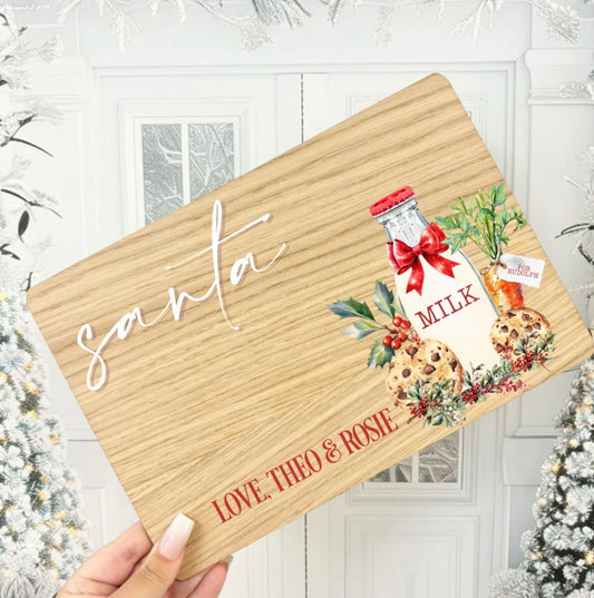 Personalised Christmas Eve Oak Board