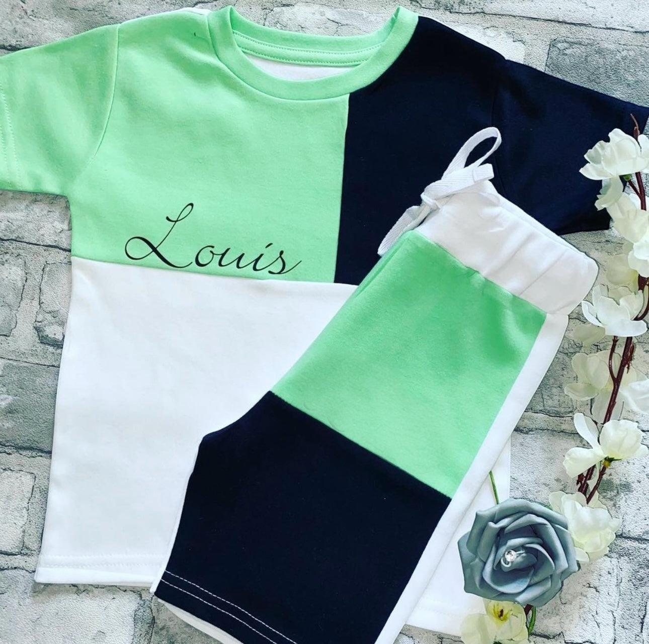 Personalised Panel T-Shirt & Short Set