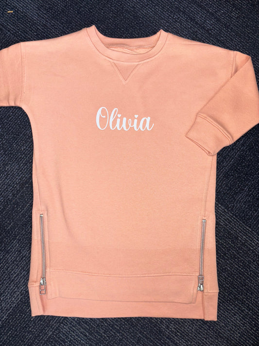 Personalised Fleece Jumper Dress
