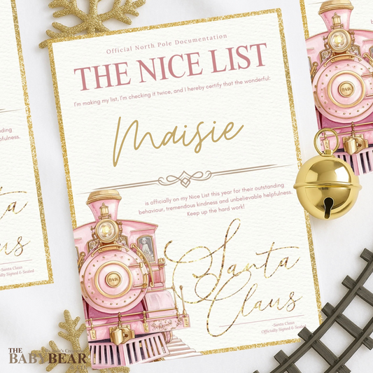 Polar Express The NICE List Certificate - Pink