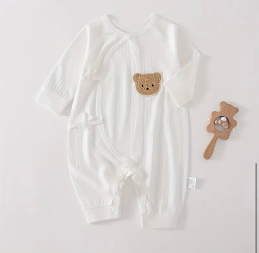 The Teddy Bear Boucle Wrap Baby Grow Romper